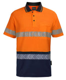 JB's HI VIS D+N COTTON BACK S/S SEGMENTED TAPE POLO - 6HMSS