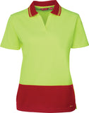 JB's HV LADIES S/S NON BUTTON POLO - 6HNB1