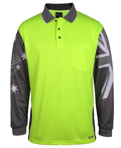 JB's HI VIS L/S SOUTHERN CROSS POLO - 6HSCL