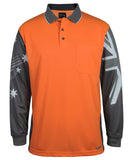 JB's HI VIS L/S SOUTHERN CROSS POLO - 6HSCL