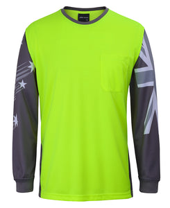 JB's HI VIS L/S SOUTHERN CROSS TEE - 6HSCT