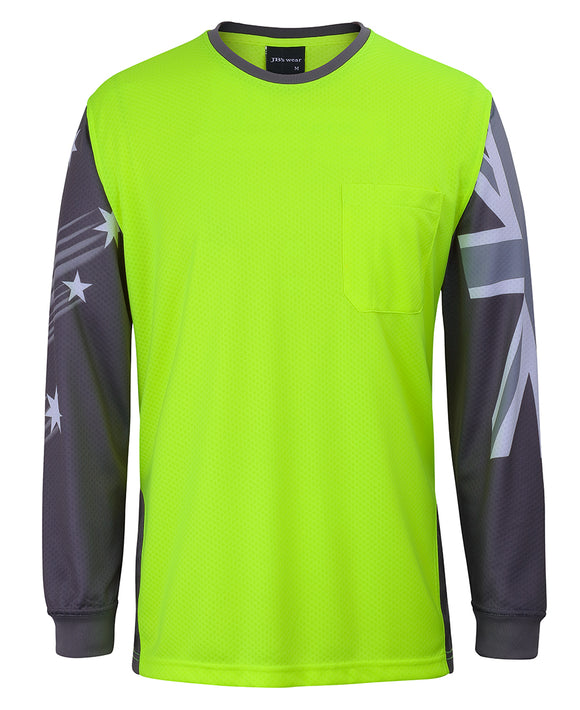 JB's HI VIS L/S SOUTHERN CROSS TEE - 6HSCT