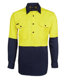 JB's HI VIS L/S 190G  CLOSE FRONT SHIRT - 6HVCF