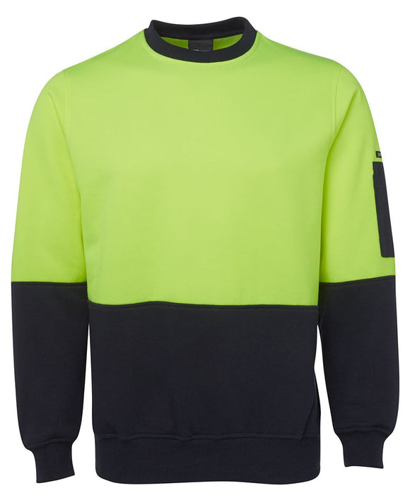 JB's HI VIS FLEECY CREW - 6HVCN