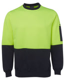 JB's HI VIS FLEECY CREW - 6HVCN