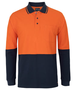 JB's HI VIS L/S COTTON PIQUE TRAD POLO - 6HVQL