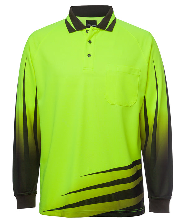 JB's HI VIS L/S RIPPA SUB POLO - 6HVRL