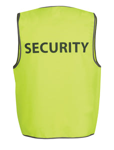 JB's HI VIS SAFETY VEST PRINT SECURITY - 6HVS5