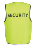 JB's HI VIS SAFETY VEST PRINT SECURITY - 6HVS5