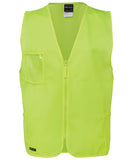 JB's HI VIS ZIP SAFETY VEST - 6HVSZ