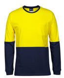 JB's HI VIS L/S CREW NECK COTTON T-SHIRT  - 6HVTN