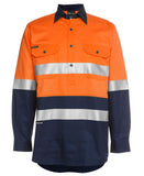 JB's HI VIS L/S (D+N) 190G CLOSE FRONT SHIRT - 6HWCF