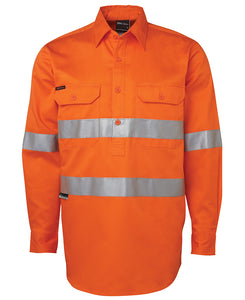 JB's HI VIS L/S (D+N) 190G CLOSE FRONT SHIRT - 6HWCF