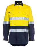 JB's HI VIS L/S (D+N) 190G CLOSE FRONT SHIRT - 6HWCF