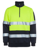 JB's HI VIS 1/2 ZIP (D+N) FLEECY SWEAT WITH REFLECTIVE TAPE- 6HZFS