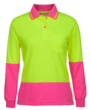 JB's LADIES HV L/S COMFORT POLO - 6LHCL