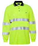 JB's HI VIS BIOMOTION (D+N) L/S POLO WITH REFLECTIVE TAPE - 6QTDP