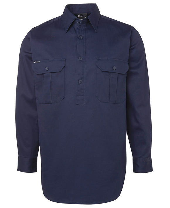 JB's L/S 190G CLOSE FRONT WORK SHIRT - 6WSCF