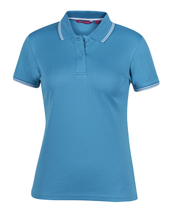 PODIUM LADIES JACQUARD CONTRAST POLO - 7JCP1