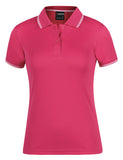 PODIUM LADIES JACQUARD CONTRAST POLO - 7JCP1