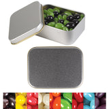 Corporate Colour Mini Jelly Beans in Silver Rectangular Tin - LL335