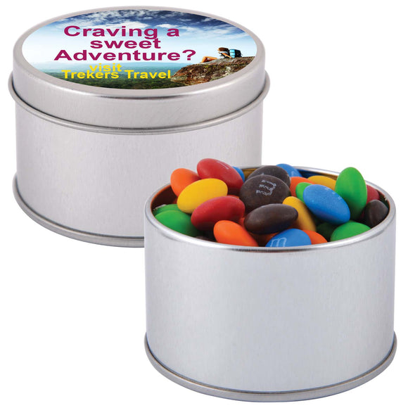 M&M's in Silver Round Tin - LL3401