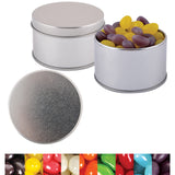 Corporate Colour Mini Jelly Beans in Silver Round Tin - LL3403