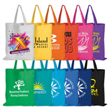 Coloured Cotton Short Handle Tote Bag - LL509