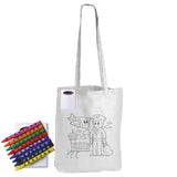 Colouring Long Handle Cotton Bag & Crayons - LL5521