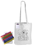 Colouring Long Handle Cotton Bag & Crayons - LL5521