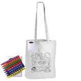 Colouring Long Handle Cotton Bag & Crayons - LL5521