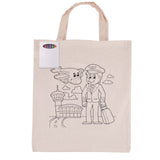 Colouring Short Handle Calico Bag & Crayons - LL5522