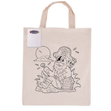 Colouring Short Handle Calico Bag & Crayons - LL5522