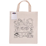 Colouring Short Handle Calico Bag & Crayons - LL5522