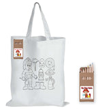 Colouring Short Handle Cotton Bag & Pencils - LL5523