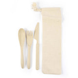 Delish Eco Cutlery Set in Calico Pouch - LL8790