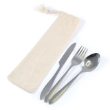 Banquet Cutlery Set in Calico Pouch - LL8798