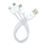 3 in 1 Combo USB Cable - Micro, 8 Pin, Type C - LL9091