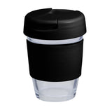 12oz/340ml Glass Karma Kup Plastic Flip Lid - G1799P