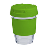 12oz/340ml Glass Karma Kup Plastic Flip Lid - G1799P