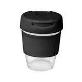 8oz/235ml Glass Karma Kup with Plastic Flip Lid - G1800