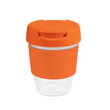 8oz/235ml Clear Plastic Karma Kup Plastic Flip Lid - G1955