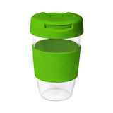 16oz/535ml Clear Plastic Karma Kup with Plastic Flip Lid - G1957