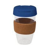 16oz/535ml Clear Plastic Karma Kup Cork Band Plastic Flip Lid - G1967