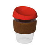 12oz/340ml Clear Plastic Karma Kup Cork Band Silicon Lid - G1969