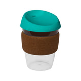 12oz/340ml Clear Plastic Karma Kup Cork Band Silicon Lid - G1969