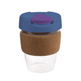 12oz/340ml Clear Plastic Karma Kup Cork Band Plastic Flip Lid - G1970